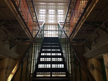 Low angle view of staircase in building