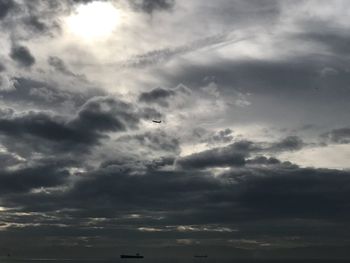 Low angle view of cloudy sky