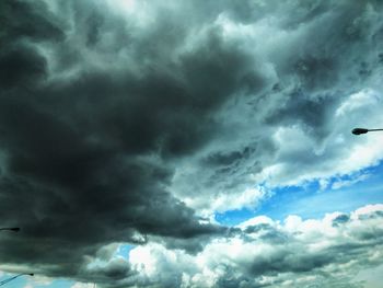 Low angle view of cloudy sky