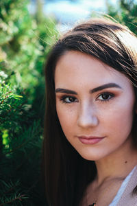 Close-up portrait of young woman