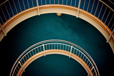 High angle view of spiral staircase