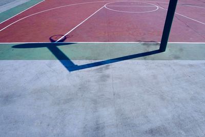 High angle view of basketball hoop