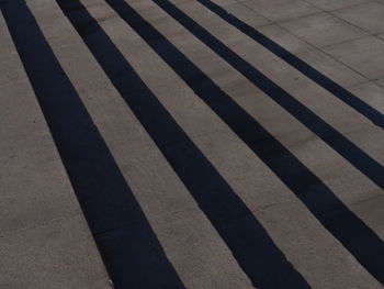 High angle view of street concrete stairs  