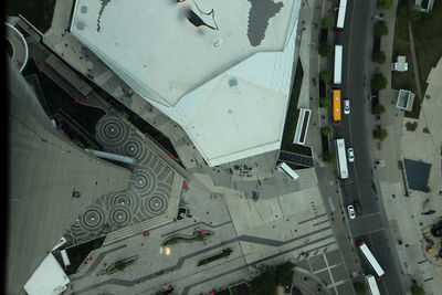 Directly above shot of buildings in city