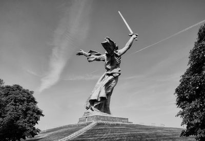 Low angle view of statue