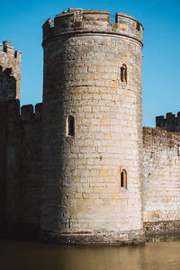 Low angle view of fort against sky