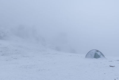 Close-up of snow covered landscape