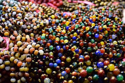 Full frame shot of multi colored candies for sale in market