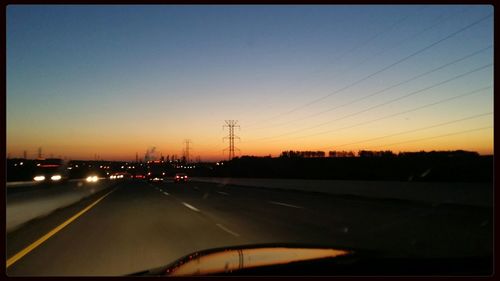 Road at sunset