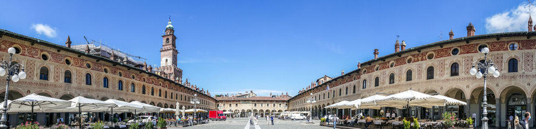 The beautiful ducale square in vigevano