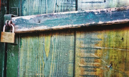 Close-up of rusty door