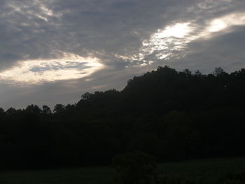 Scenic view of landscape against cloudy sky