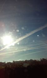 Low angle view of silhouette trees against sky