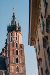 Low angle view of buildings against sky