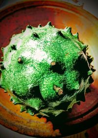 High angle view of dessert in bowl