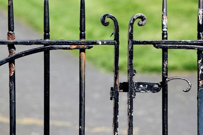 Detail shot of closed gate