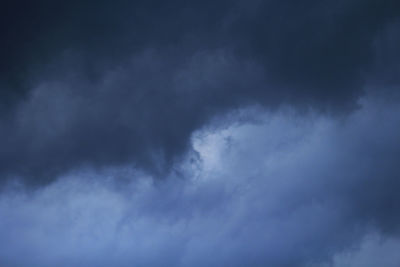 Low angle view of storm clouds in sky