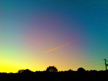 Silhouette of trees at sunset