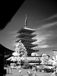 Low angle view of temple