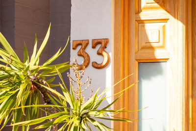 Close-up of open window of building