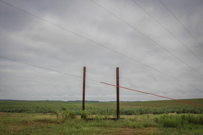 Fence on field