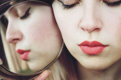 Close-up portrait of a woman