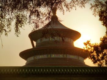 Low angle view of temple
