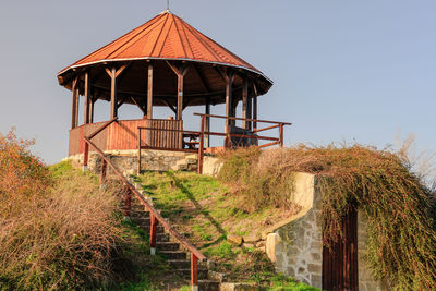 Traditional house against clear sky