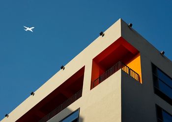 Low angle view of building against clear sky