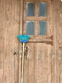 Close-up of blue door