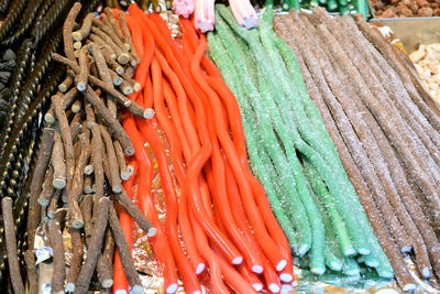 Close-up of vegetables for sale in market