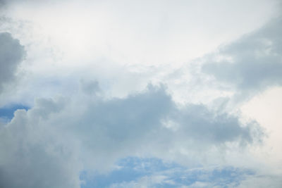 Low angle view of clouds in sky