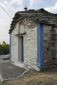 Exterior of old building against sky