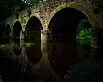Arch bridge over water