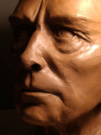 Close-up portrait of statue of museum