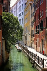 Canal passing through city