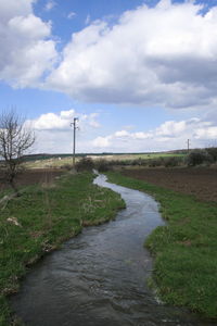 Scenic view of land against sky