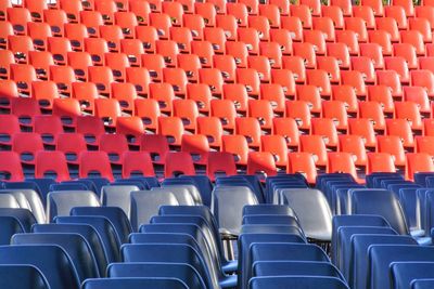 Empty seats in row