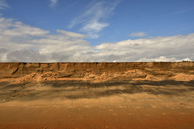 Scenic view of desert against sky