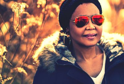 Portrait of smiling man wearing sunglasses