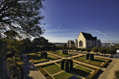 View of cemetery against sky