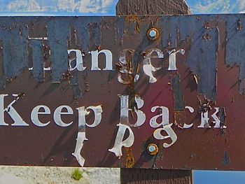 Close-up of weathered wall