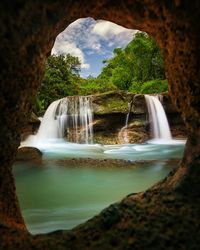 View of waterfall