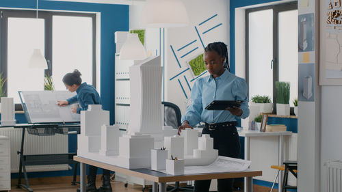 Young man working in office