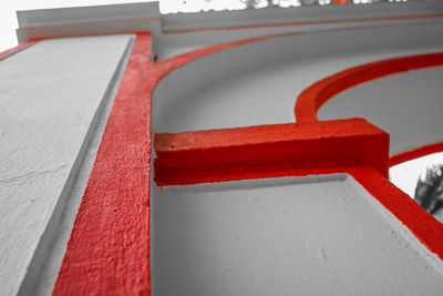Close up of red fabric