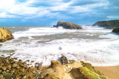 Scenic view of sea against sky