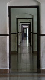 Empty corridor of building