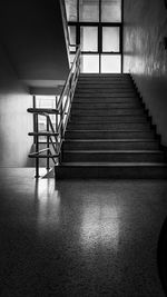 Low angle view of empty staircase in building