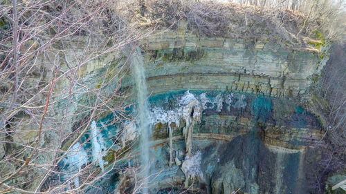 Full frame shot of rock on water