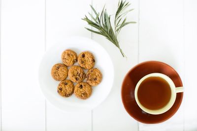 Close-up of coffee served on table